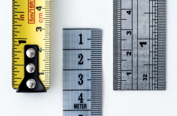 Image of rulers and measuring tapes