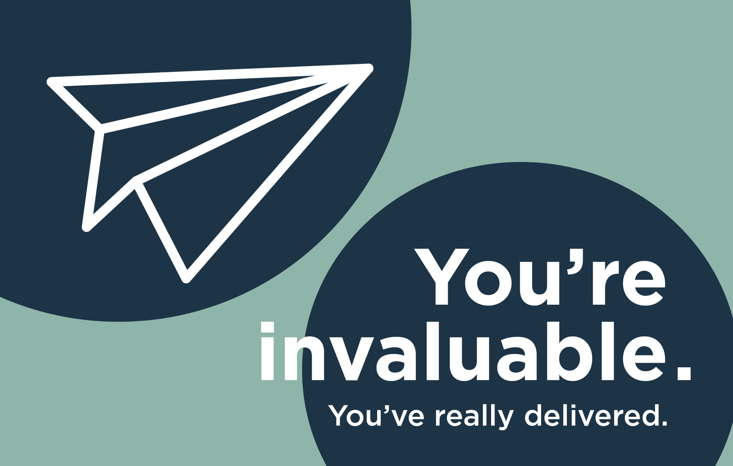 Image of e-card with copy 'You're invaluable'